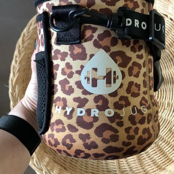 HYDROJUG Pink Half Gallon 73oz Water Bottle With Animal Print Sleeve And Strap - Picture 5 of 10